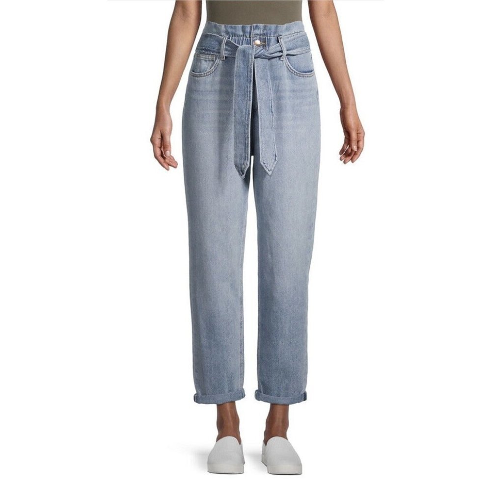 Joes Jeans Womens Blue Brinkley High Rise Rolled Cuff Denim Paperbag Jeans Sz 26